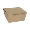 Pactiv Evergreen EarthChoice Tamper Evident OneBox Paper Box, 4.5 x 4.5 x 2.5, Kraft, PK312, 312PK NOB01KECTE
